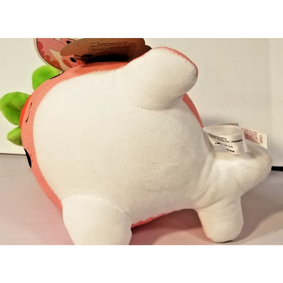 Strawberry Nomwhal Plush Narwhal Tasty Peach Studios Aurora 7in with TAGS - Picture 6 of 10